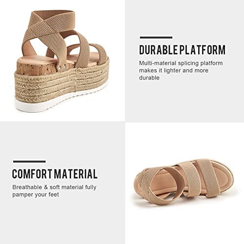 Women's Platform Espadrille Sandals for Casual Summer Wear