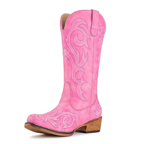 IUV Women's Pointy Toe Western Cowgirl Boots