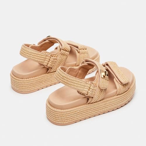 SOVANYOU Raffia Platform Wedge Sandals for Women