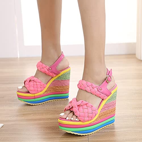 Colorful Boho Wedge Sandals for Women