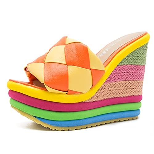 Colorful Espadrille Wedge Sandals for Women