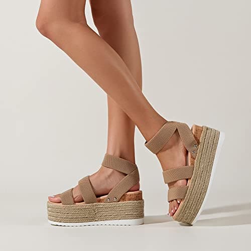 Women's Platform Espadrille Sandals for Casual Summer Wear
