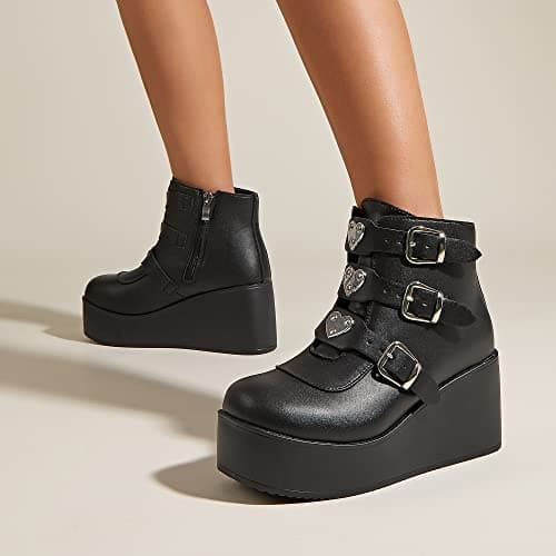 Platform Chunky Ankle Boots for Women