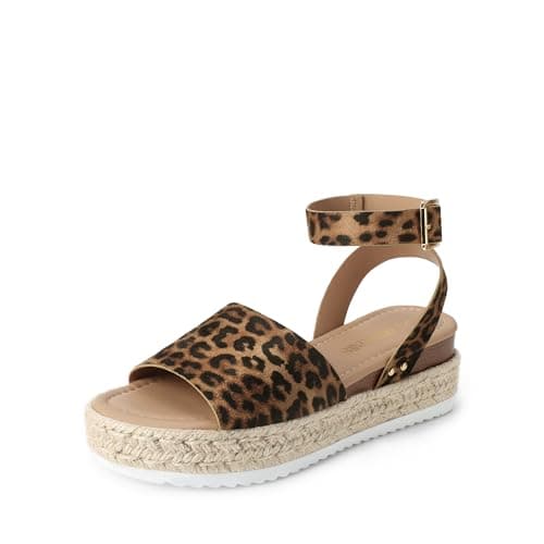 Dream Pairs Women's Comfortable Casual Ankle Strap Espadrille Wedge Shoes