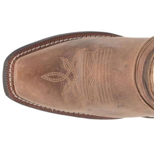 Laredo Women's Myra Embroidered Square Toe Mid Calf Boot - Brown