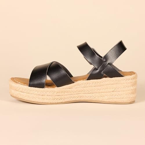 Amazon Essentials Women's Flatform Espadrille Sandals