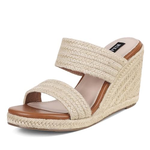 Mikarka Women's Open Toe Espadrilles Platform Slide Sandals