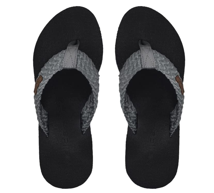 MALIDA Women's Arch Support Wedge Flip Flops with Soft Rubber Sole