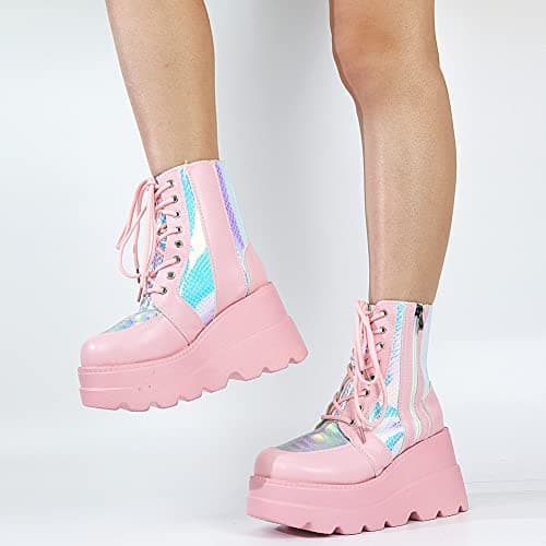 Erocalli Chunky Heel Platform Pumps for Women