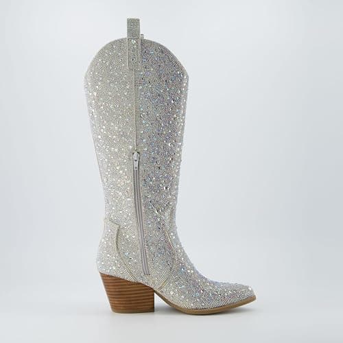 CUSHIONAIRE Women's Caress Tall Western Boot + Memory Foam, Wide Widths Available