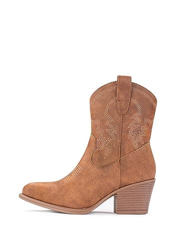 IXU Women's Classic Western Ankle Booties