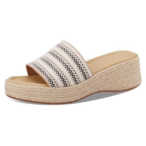 Enttgo Women's Woven Platform Wedge Sandals