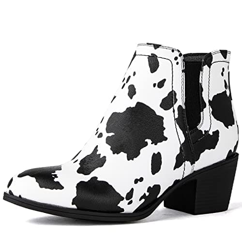 GLOBALWIN Women's Pull-On Ankle Boots Western Cowboy Cowgirl Style