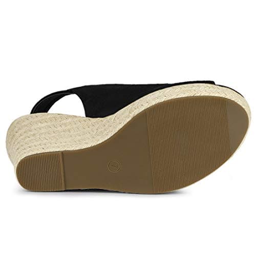 Allegra K Women's Espadrille Platform Heeled Wedge Sandals