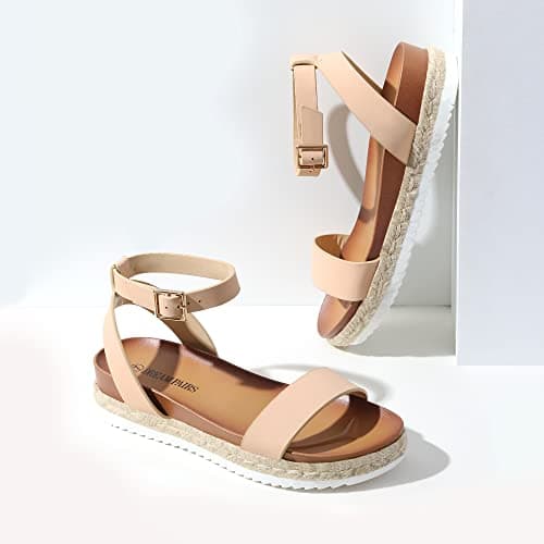 Dream Pairs Women's Comfortable Open Toe Espadrille Wedge Sandals