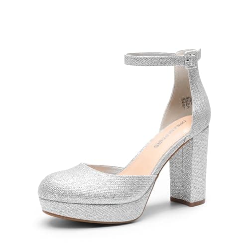 Dream Pairs Women's Chunky Heel Bridal Party Wedding Shoes