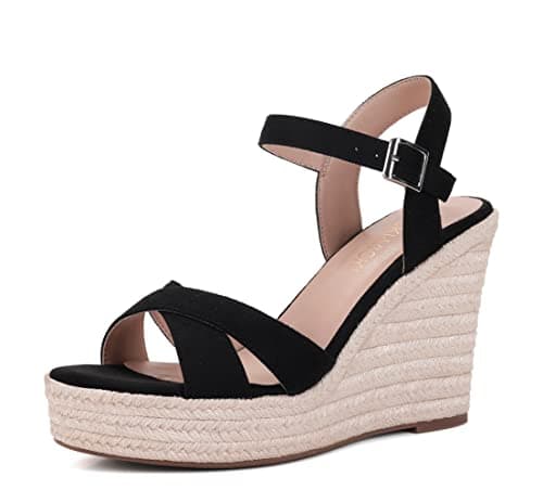 VICKI·VICKI Women's Wedge Ankle Strap Platform Sandals