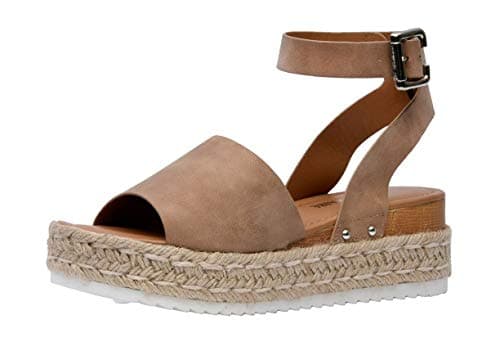 CUSHIONAIRE Women's Espadrille Flatform Open Toe Sandal