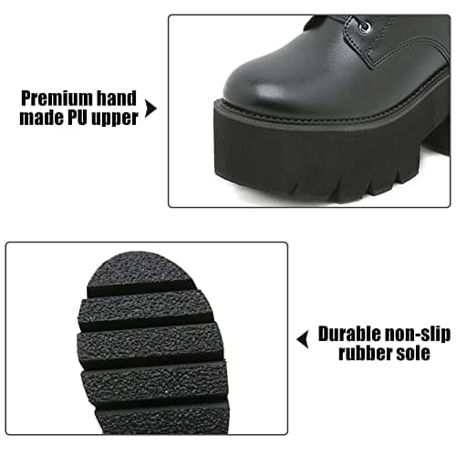 Studded Platform Combat Boots for Women