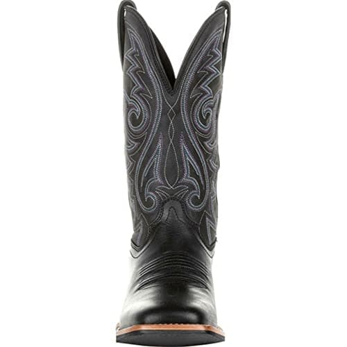 Cakiesky Men's Retro Wide-head Western Cowboy Thick Leather Boots