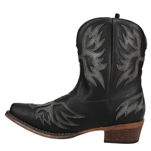 Roper Women's Amelia Brown Snip Toe Casual Boots-Ankle Low Heel 1-2"