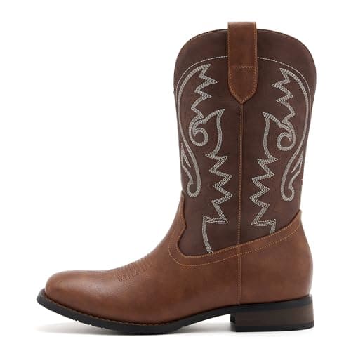Classic Embroidered Cowboy Boots for Men Durable & Fashionable