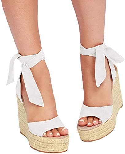 Liyuandian Women's Platform Espadrille Wedges Heel Sandals with Ankle Strap