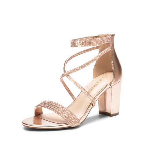Dream Pairs Women's Chunky Low Heel Sandal Pump
