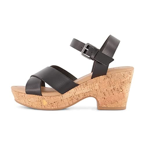 Cushionaire Women's Rosie Cork Wedge Sandal with Memory Foam