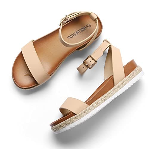 Dream Pairs Women's Comfortable Open Toe Espadrille Wedge Sandals