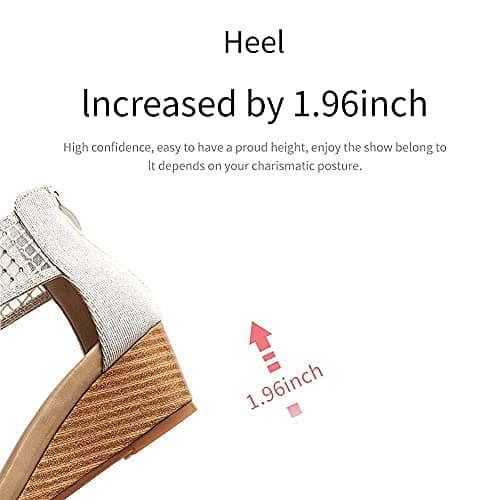 WOJWSKI Women's High Heel Slide Sandal with Zip Back Platform