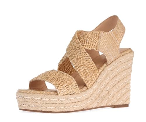 VICKI·VICKI Women's Platform Wedge Ankle Strap Sandals