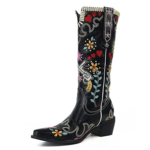 Mikarka Women's Embroidered Cowboy Boots