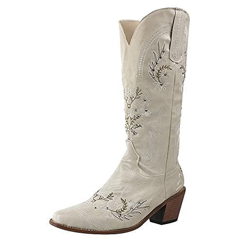 Women's Rhinestone Cowboy Boots for Rodeo - Mid Calf Western Style