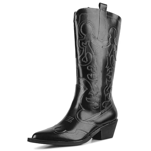 Mikarka Women's Embroidered Cowboy Boots