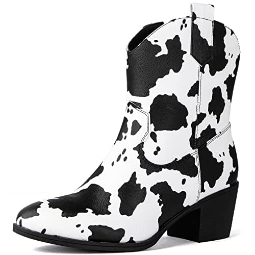 GLOBALWIN Women's Western Wear Cowboy Cowgirl Free Birds Disco Outfits Low Heel Boots