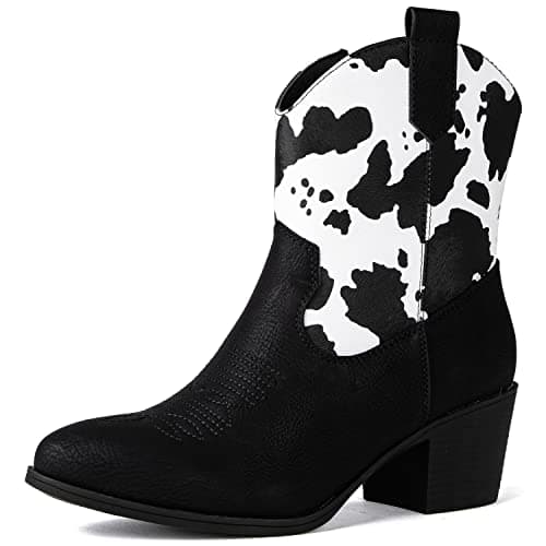 GLOBALWIN Women's Western Wear Cowboy Cowgirl Free Birds Disco Outfits Low Heel Boots