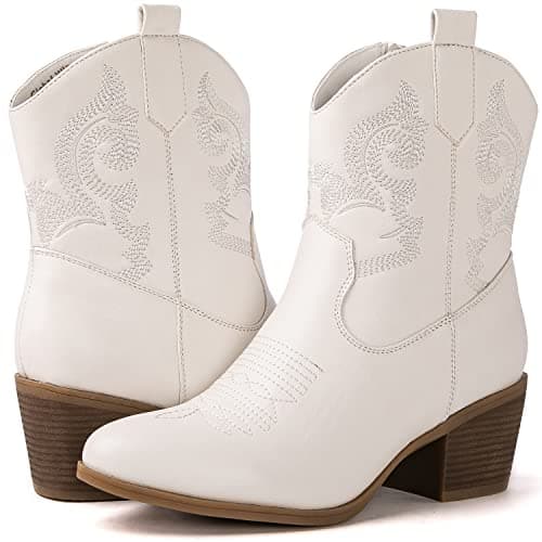 GLOBALWIN Women's Western Wear Cowboy Cowgirl Free Birds Disco Outfits Low Heel Boots