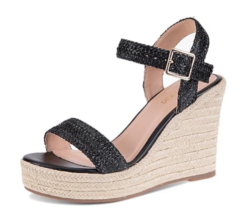 VICKI·VICKI Women's Wedge Ankle Strap Platform Sandals