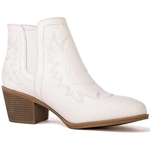 GLOBALWIN Women's Pull-On Ankle Boots Western Cowboy Cowgirl Style