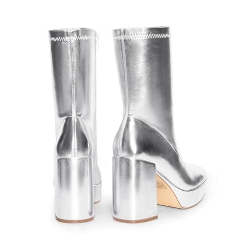 DREAM PAIRS Women's Chunky Block Heel Mid Calf Gogo Boots