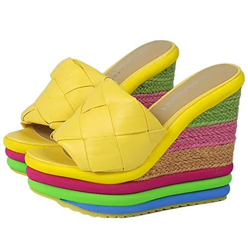 Colorful Espadrille Wedge Sandals for Women