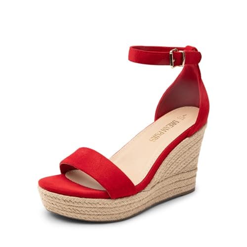 Dream Pairs Women's Comfortable Platform Wedge Espadrille Sandals
