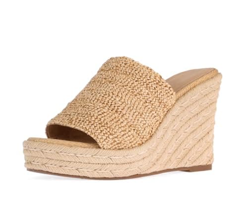 VICKI·VICKI Women's Platform Wedge Ankle Strap Sandals