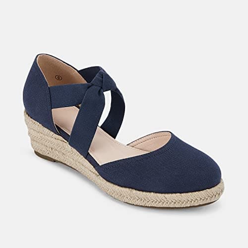 Juliet Holy Women's Bohemian Espadrille Wedge Sandals with Elastic Strap