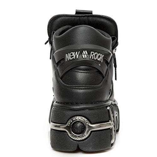 M-106-VS1 Women's Metallic Black Vegan Leather Ankle Boots