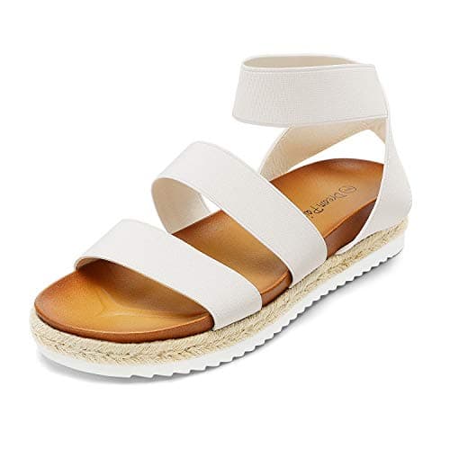 DREAM PAIRS Women's Open Toe Ankle Strap Espadrille Flatform Sandals