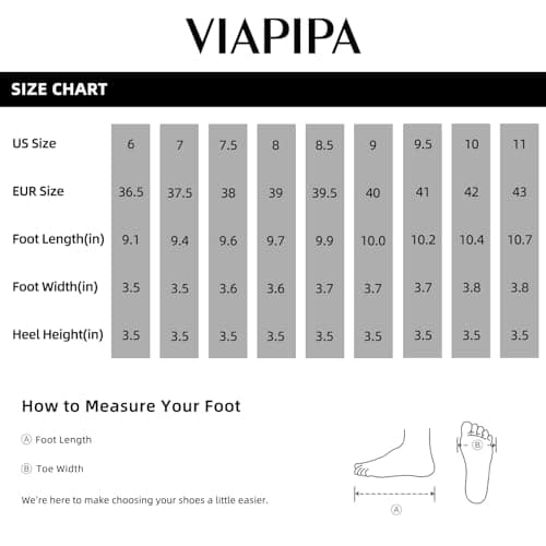 Viapipa Women's Dressy Wedge Sandals, Adjustable Ankle Strap, Comfortable High Heel