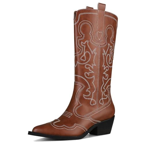 Mikarka Women's Embroidered Cowboy Boots