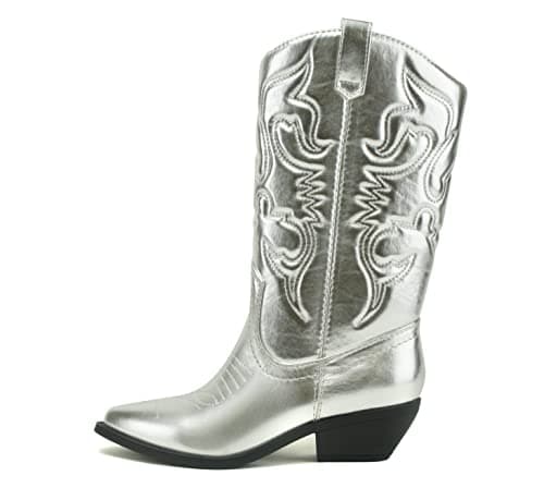 Women's Western Cowboy Stitched Pointed Toe Ankle Boot - Soda RENO